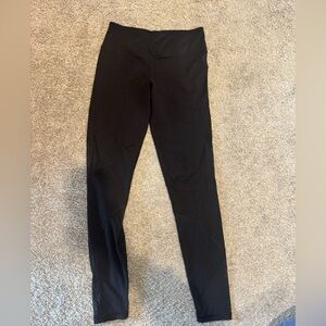 PINK Victoria's Secret Black Mesh-Paneled Leggings